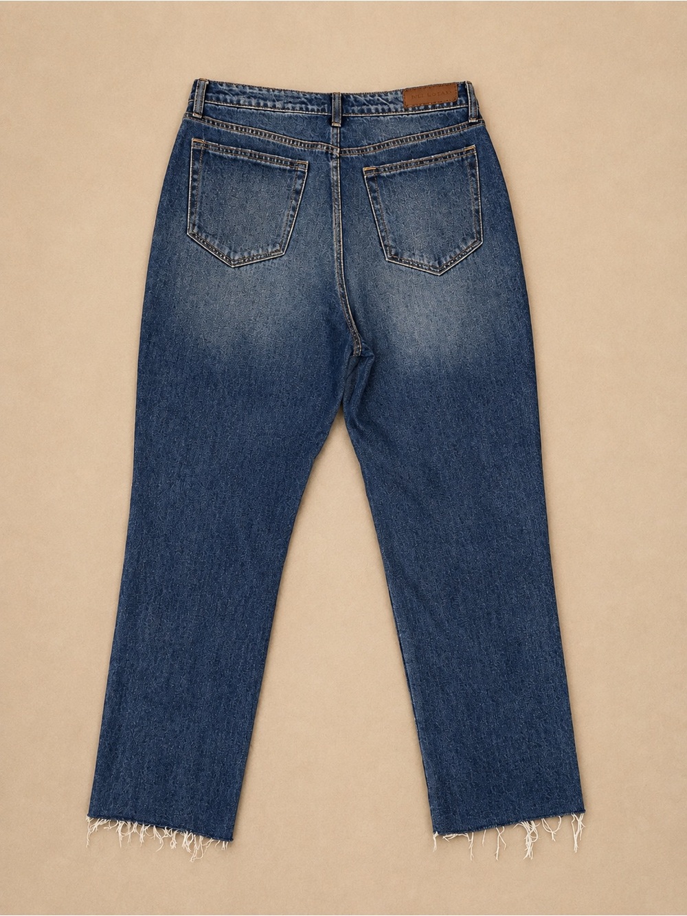 Cello Distressed Straight Leg Cropped Jeans Size 13 High Rise Raw Hem - Picture 3 of 8